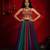 navratri multi-color georgette lehenga choli with gota patti & mirror work gamthi blouse- full stitched free size