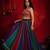 navratri multi-color georgette lehenga choli with gota patti & mirror work gamthi blouse- full stitched free size