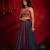 navratri multi-color georgette lehenga choli with gota patti & mirror work gamthi blouse- full stitched free size