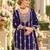 royal blue chinon semi stitched suit with embroidery & sequence work