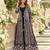 Navy chinon readymade anarkali suit with embroidery & sequence work