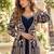 Navy chinon readymade anarkali suit with embroidery & sequence work