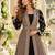 Black chinon readymade anarkali suit with embroidery & sequence work