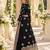 Black chinon readymade anarkali suit with embroidery & sequence work