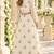 Off white chinon readymade anarkali suit with embroidery & sequence work