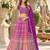 Purple&Rani Georgette Semi Stitched Lehenga Choli with Embroidery & Diamond Work