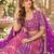 Purple&Rani Georgette Semi Stitched Lehenga Choli with Embroidery & Diamond Work