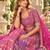 Rani&Purple Georgette Semi Stitched Lehenga Choli with Embroidery & Diamond Work