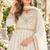 White chinon readymade suit with embroidery & sequence work