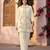 White embroidered khadi cotton 2 piece co-ord sets for women