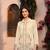 White embroidered khadi cotton 2 piece co-ord sets for women