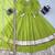 parrot green color mirror hand and gota pati work organza silk blend anarkali lehenga set 
