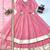 pink color mirror hand and gota pati work organza silk blend anarkali lehenga set 