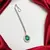 Green Teardrop Maang Tikka, Kundan Bridal Forehead Jewelry