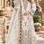 White chiffon semi stitched suit with embroidery & sequence work