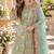 Sky blue chiffon semi stitched suit with embroidery & sequence work