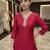 Pink vichitra silk embroidered 2 piece co-ord sets for women