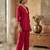 Pink vichitra silk embroidered 2 piece co-ord sets for women