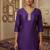 Purple vichitra silk embroidered 2 piece co-ord sets for women