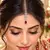 Silver Tone Maang Tikka, Red Teardrop Centerpiece