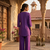 Purple vichitra silk embroidered 2 piece co-ord sets for women