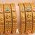 Multicolor copper bangles with bar stone & kundan     6 pcs