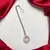 Pink Teardrop Maang Tikka, CZ Halo Bridal Forehead Jewelry