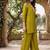 Green vichitra silk embroidered 2 piece co-ord sets for women