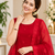 red color thread work faux georgette top palazzo set