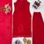 red color thread work faux georgette top palazzo set