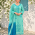 sky blue color thread work rayon salwar kameez set