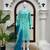 sky blue color thread work rayon salwar kameez set