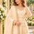 White chinon readymade anarkali suit with embroidery & sequence work