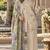 Cream cotton readymade suit with thread embroidery work