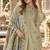 Mustard cotton readymade suit with thread embroidery work