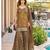 Brown wedding gharara suits free size full stitched upto 44