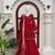 red color weaving and coin lace satin silk blend salwar kameez set
