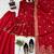 red color weaving and coin lace satin silk blend salwar kameez set