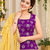 purple color thread with sequence work jacquard salwar kameez set
