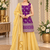 purple color thread with sequence work jacquard salwar kameez set