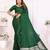 green satin bandhej printed saree with blouse