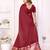 maroon satin bandhej printed saree with blouse