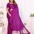 purple satin bandhej printed saree with blouse