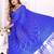 r blue satin bandhej printed saree with blouse