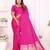 rani satin bandhej printed saree with blouse