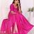 rani satin bandhej printed saree with blouse
