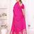 rani satin bandhej printed saree with blouse