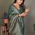 d green satin bandhej printed saree with blouse