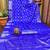 r blue satin bandhej printed saree with blouse