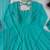 aqua blue color mirror handwork and latkan work faux georgette gown set